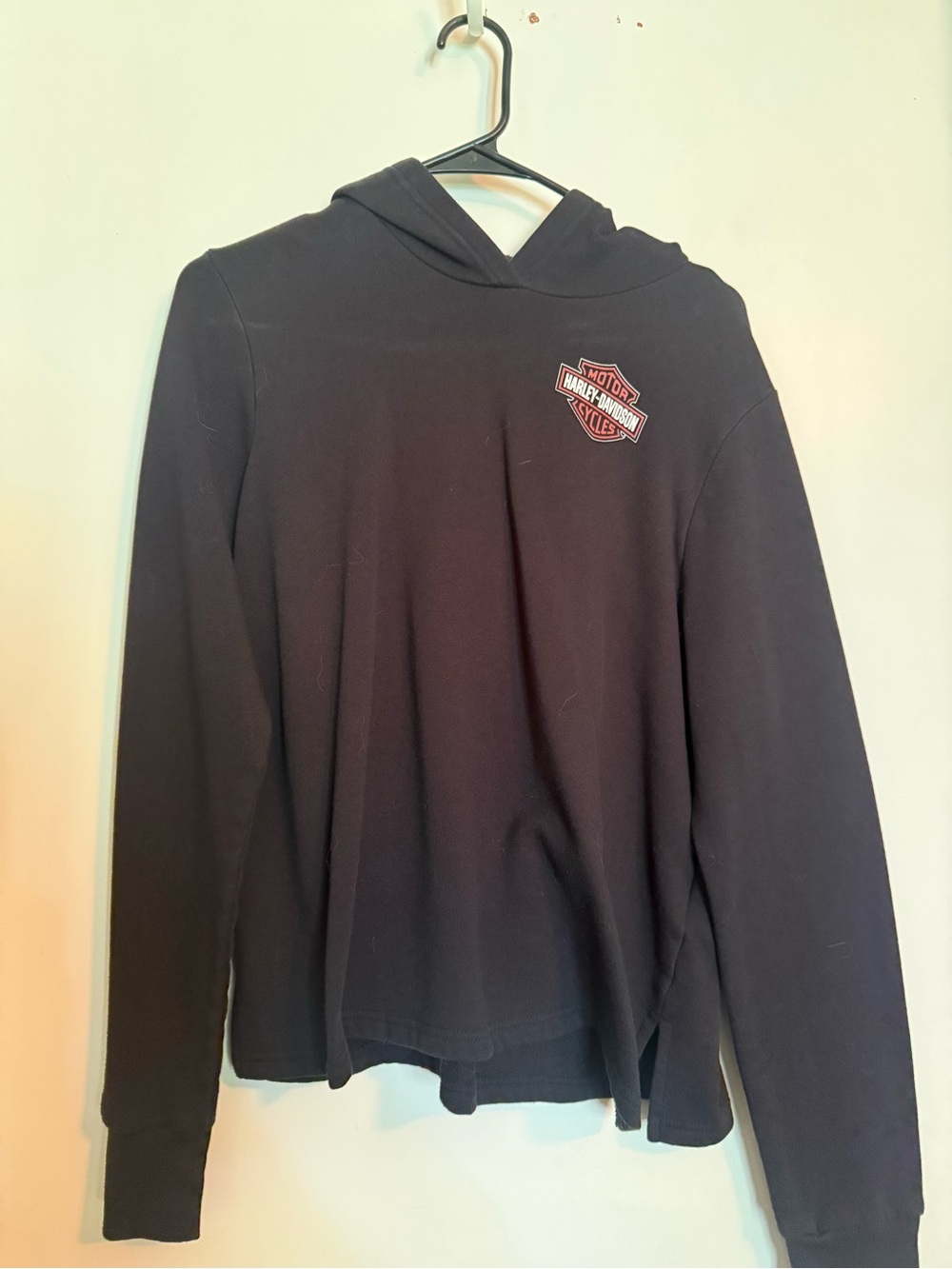 Harley-Davidson Black Crewneck Sweater with Small Red Logo